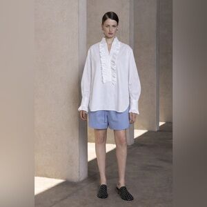 (nude) Ruffled Blouse – Made in Italy